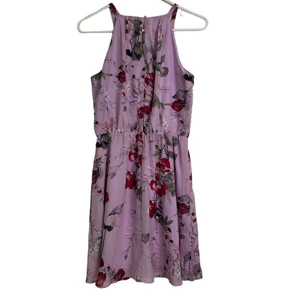Maurices Lavender Floral Print Keyhole Tank Dress Size S - Picture 3 of 10
